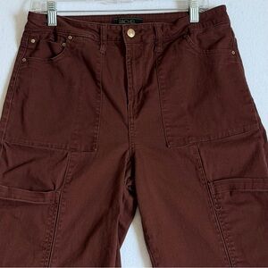Rachel Rachel Roy Utility Wide Leg Cargo Denim Pants